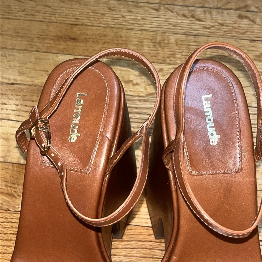 NEW! Larroude Wanda Platform Wedge Sandal 9 Revolve